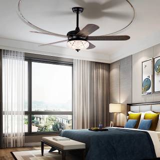 Deckenventilator mit Fernbedienung 132 cm Durchmesser, Schwarz - Schwarz
