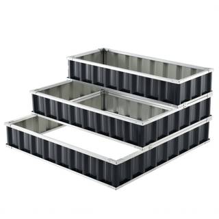 Pflanzbeet Renswoude Grau - Metall - 118 x 60 x 118 cm