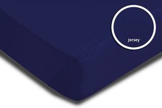 2 Bettlaken Jersey navy blau 200x200 cm 2er Pack Spannbettlaken Baumwolle Jersey mit Rundumgummi 180x200 cm bis 200x200 cm