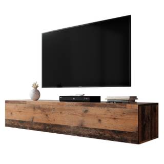 FURNIX meuble tv debout/suspendu ZIBO Marron - Bois manufacturé - 160 x 31 x 34 cm
