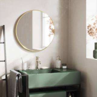 Miroir rond avec finition métallique Hub Métal - 61 x 3 x 61 cm