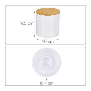 Wattestäbchen Aufbewahrung 3er Set Wattestäbchen Aufbewahrung 3er Set - Weiß - Braun