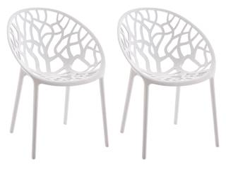 2x Gartenstuhl Hope, stapelbar 2er Set Stuhl Hope weiß - Weiß