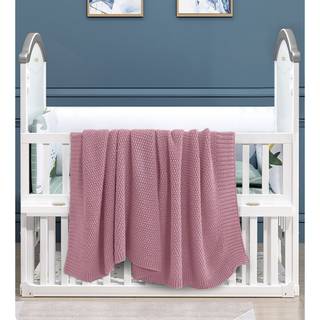 Baby-Strickdecke Babydecke 70x100 rosa Baby Kuscheldecke Strick 140x190 rosa - hellrosa