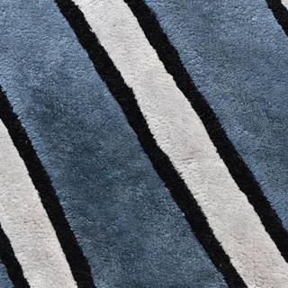 Tapis salon CLIP ART Bleu - Fourrure véritable - 160 x 10 x 230 cm