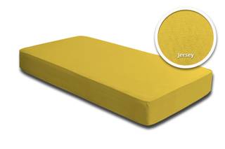 Spannbettlaken Jersey gelb 140 x 200 cm Bettlaken Baumwolle Jersey mit Rundumgummi 140x200 cm bis 160x200 cm