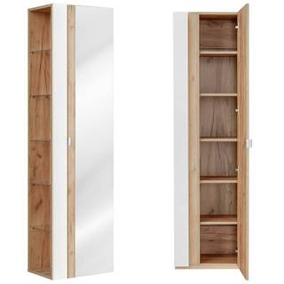Set mit Doppel-Keramik-Waschtisch 260cm Weiß - Holzwerkstoff - 260 x 190 x 48 cm