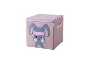 Lifeney Aufbewahrungsbox mit Deckel Hase Kunststoff - 33 x 38 x 4 cm