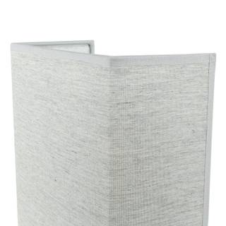 Wandleuchte ALICE Silber - Textil - Metall - 21 x 24 x 10 cm