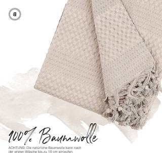 Tagesdecke Urban Loft 220 x 240 cm Beige Sepia