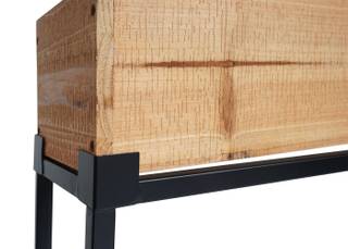 Hochbeet HWC-L32 Braun - Schwarz - Holzart/Dekor - Metall - Holz teilmassiv - 80 x 62 x 16 cm