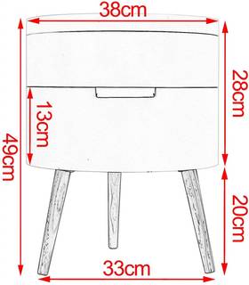 Nachttisch Vivienne (2er Set) Weiß - Holzwerkstoff - Holzart/Dekor - 38 x 49 x 38 cm