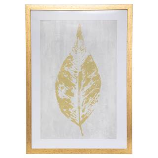 Affiche encadrée feuille d'or Doré - Bois manufacturé - 2 x 70 x 50 cm