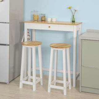 Bartisch FWT50-WN Weiß - Holz teilmassiv - 95 x 40 x 107 cm