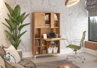 Sekretär MEGAN 105x34-95x175 Beige