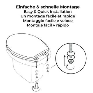 Premuim Abattant WC - L'île aux singes Bleu - Marron - Beige - Bois manufacturé - 38 x 5 x 44 cm