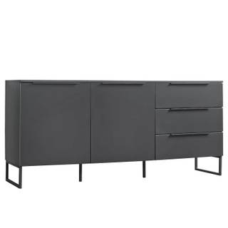 Sideboard Kommode modernes Highboard Schwarz - Holzwerkstoff - 190 x 87 x 49 cm