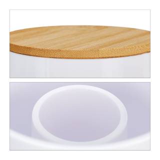Wattestäbchen Aufbewahrung 3er Set Wattestäbchen Aufbewahrung 3er Set - Weiß - Braun