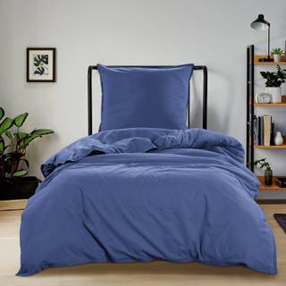 Bettwäsche Renforce Baumwolle 155x220 Blau