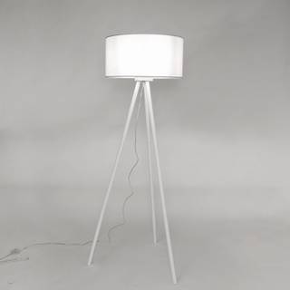 Stehleuchte FLORA Weiß - Holzwerkstoff - 50 x 160 x 50 cm