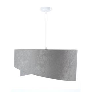 Hängelampe EFIE Silber - Metall - Textil - 50 x 25 x 50 cm