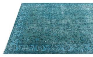 Teppich Ultra Vintage CCXXXV Blau - Textil - 145 x 1 x 254 cm