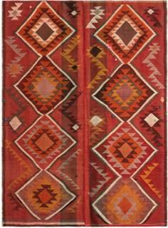 Teppich Jajim CCX Rot - Textil - 149 x 1 x 206 cm