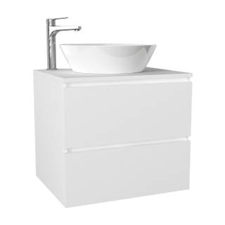 Waschbeckenunterschrank Hängend Carmita Weiß - Holzwerkstoff - 60 x 54 x 49 cm