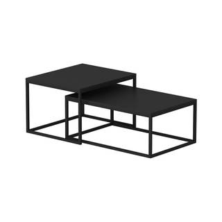 Satztisch Aabenraa Schwarz - Metall - 60 x 47 x 45 cm