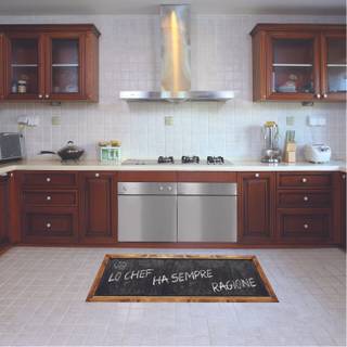 Küchenläufer Schwarz - Textil - 52 x 1 x 240 cm