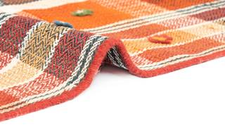 Teppich Jajim XV Orange - Textil - 141 x 1 x 197 cm