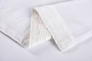 Stickerei Gardinen Set 4 Tlg. Raffhalter WELLE Stickerei Gardinen Set 4 Tlg. Raffhalter 112231 - Braun