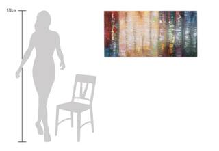 Acrylbild handgemalt Gleaming Colours Textil - Massivholz - 120 x 60 x 4 cm