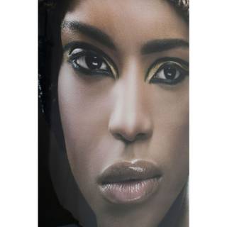 Tableau déco femme africaine Noir - Verre - 100 x 150 x 1 cm