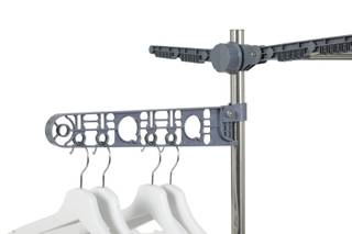 Wäscheständer mit 3 Ebenen | Umuzi Grau - Metall - Kunststoff - 55 x 152 x 55 cm