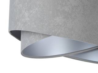 Hängelampe EFIE Silber - Metall - Textil - 50 x 25 x 50 cm