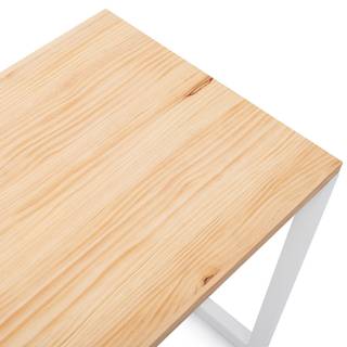 Table  bureau 1 tiroir 60x140x75cm BL-NA Blanc - Bois massif - Bois/Imitation - 140 x 73 x 60 cm
