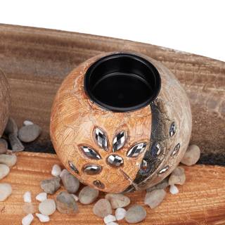 Teelichthalter Set mit Schale Teelichthalter Set mit Schale