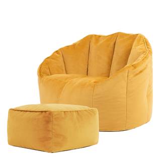 Sitzsack-Sessel Sirena mit Hocker Gelb