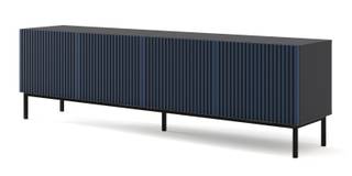 Fernsehtisch RavennaF 200x42x58 Schwarz - Blau
