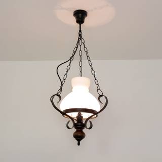 Lampe à suspension PETRONEL Marron - Verre - Métal - 32 x 75 x 32 cm