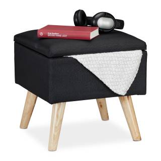 Hocker mit Stauraum Hocker mit Stauraum - Schwarz - Braun