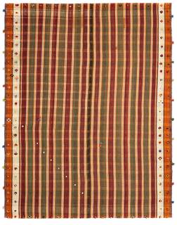 Tapis Jajim XXXII Rouge - Textile - 145 x 1 x 191 cm