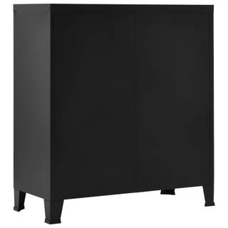 Aufbewahrungsschrank Schwarz - Metall - 90 x 100 x 90 cm