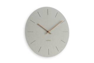 Design Wanduhr THE PLAIN. Grau - Braun - Holzwerkstoff - 29 x 29 x 1 cm