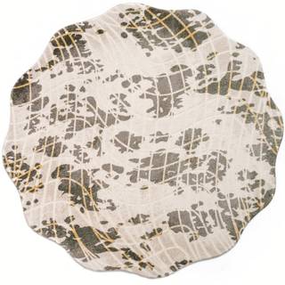 Teppich Royal Orb I Beige - Textil - Kunststoff - 120 x 1 x 120 cm