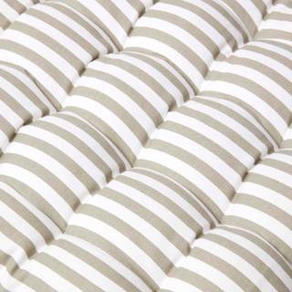Bankauflage mit Streifen Außenmaterial: 100% Baumwolle. Füllung: Polyester - Grau - 2-Sitzer: 108 x 42 x 5 cm - 42 x 108 cm