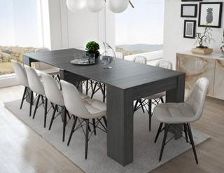 Konsolentisch bis 237cm farbe Grau Graphit - Grau
