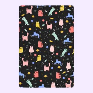 Cosmic cats Drap-housse 160x200 cm - Hauteur : 160 cm