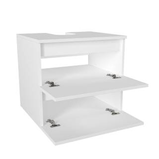 Waschbeckenunterschrank Hängend Carmita Weiß - Holzwerkstoff - 60 x 54 x 49 cm